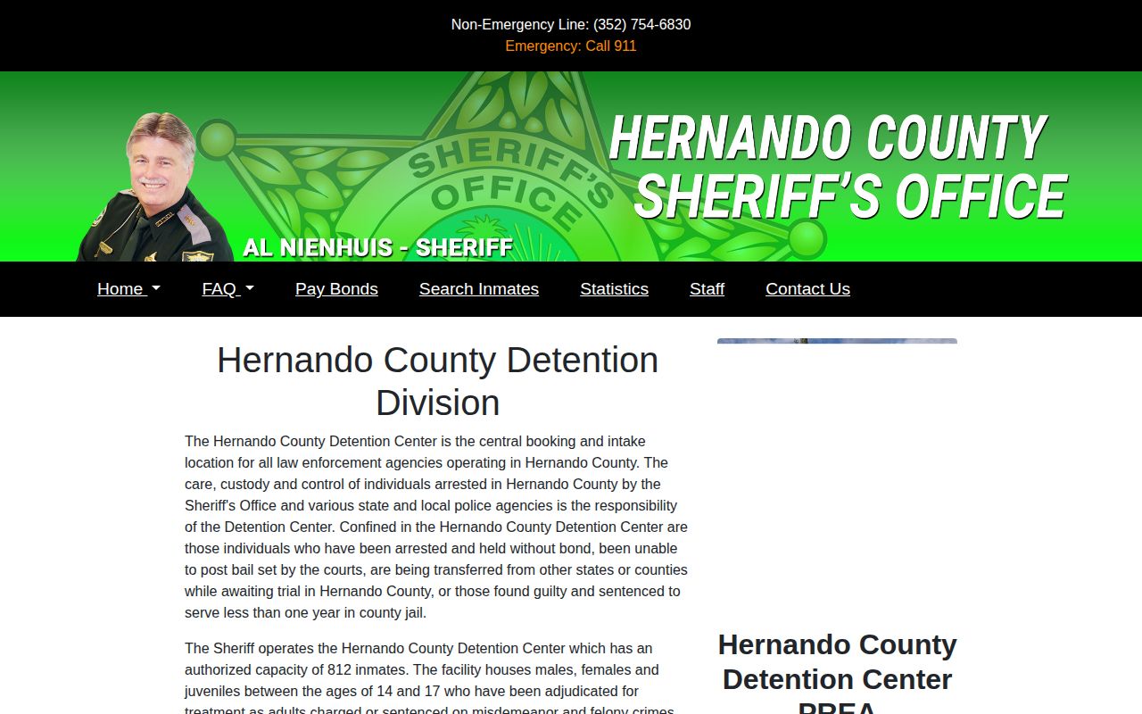Hernando County Detention Center 72-hour release source